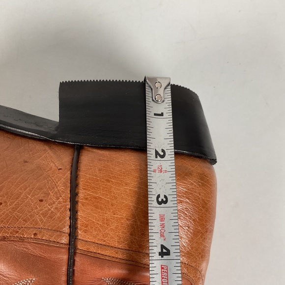 Rios Of Mercedes Smooth Ostrich Cowboy Boots 13 B Exotic USA Made - Picture 5 of 16